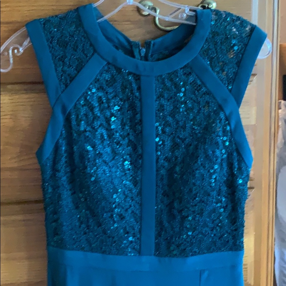 Long thigh slit gown